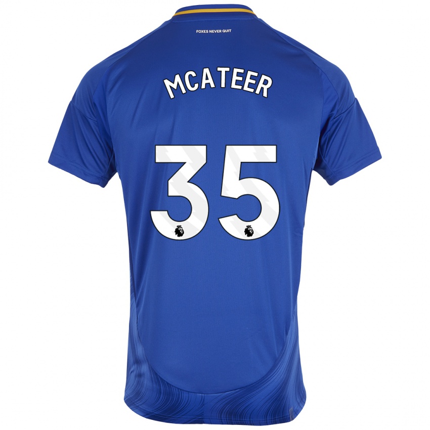 Enfant Maillot Kasey Mcateer #35 Bleu Blanc Tenues Domicile 2024/25 T-Shirt Belgique