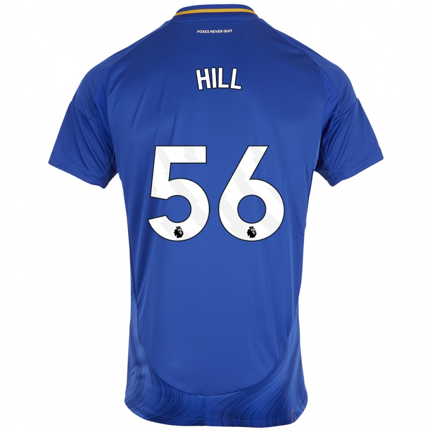 Kinder Deniche Hill #56 Blau Weiß Heimtrikot Trikot 2024/25 T-Shirt Belgien