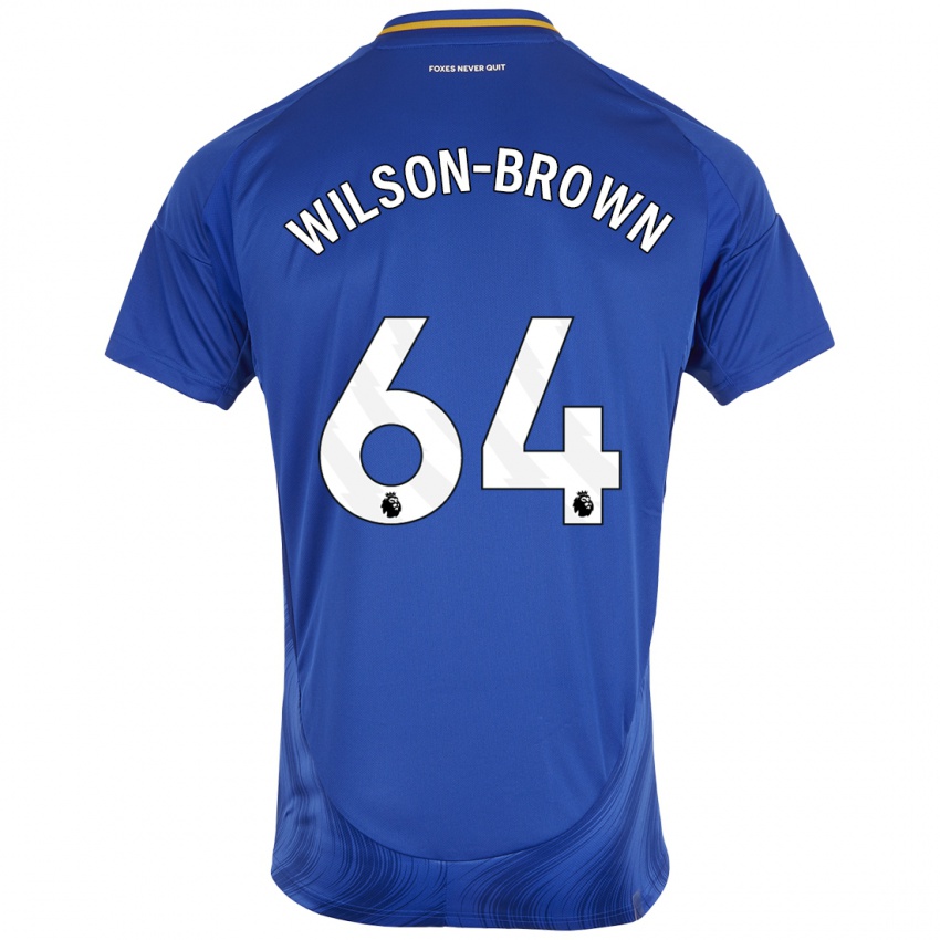 Kinder Thomas Wilson-Brown #64 Blau Weiß Heimtrikot Trikot 2024/25 T-Shirt Belgien