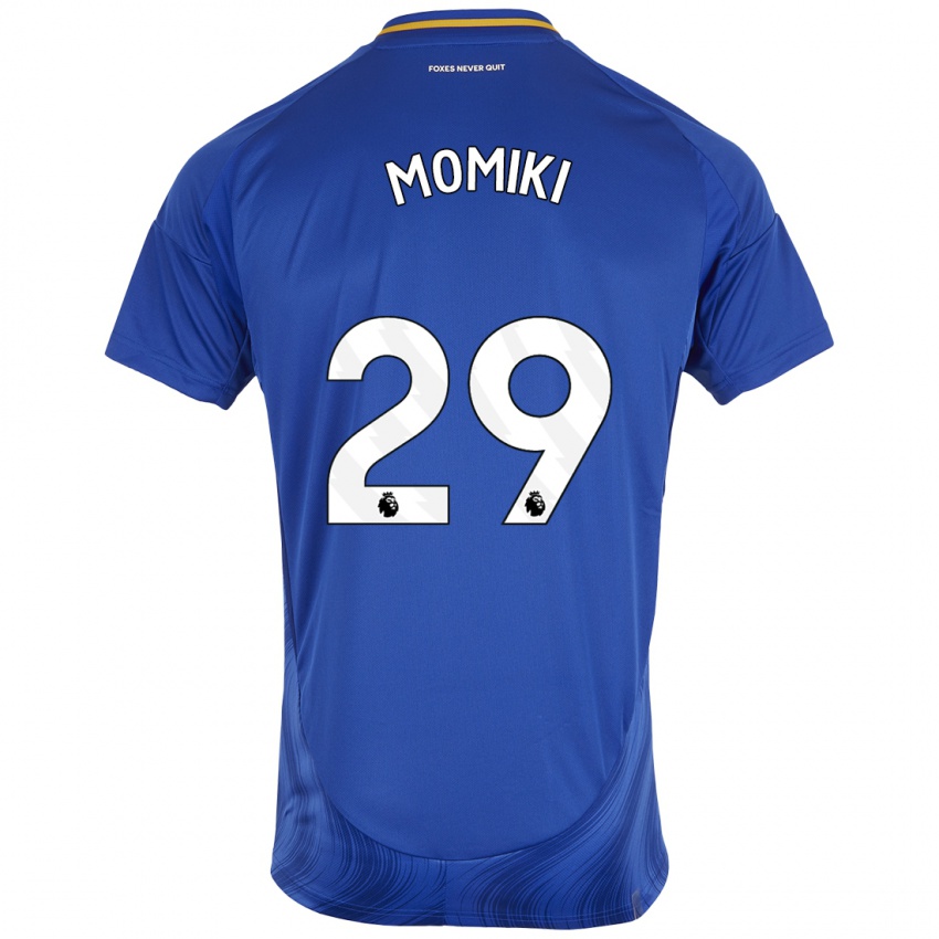 Enfant Maillot Yuka Momiki #29 Bleu Blanc Tenues Domicile 2024/25 T-Shirt Belgique