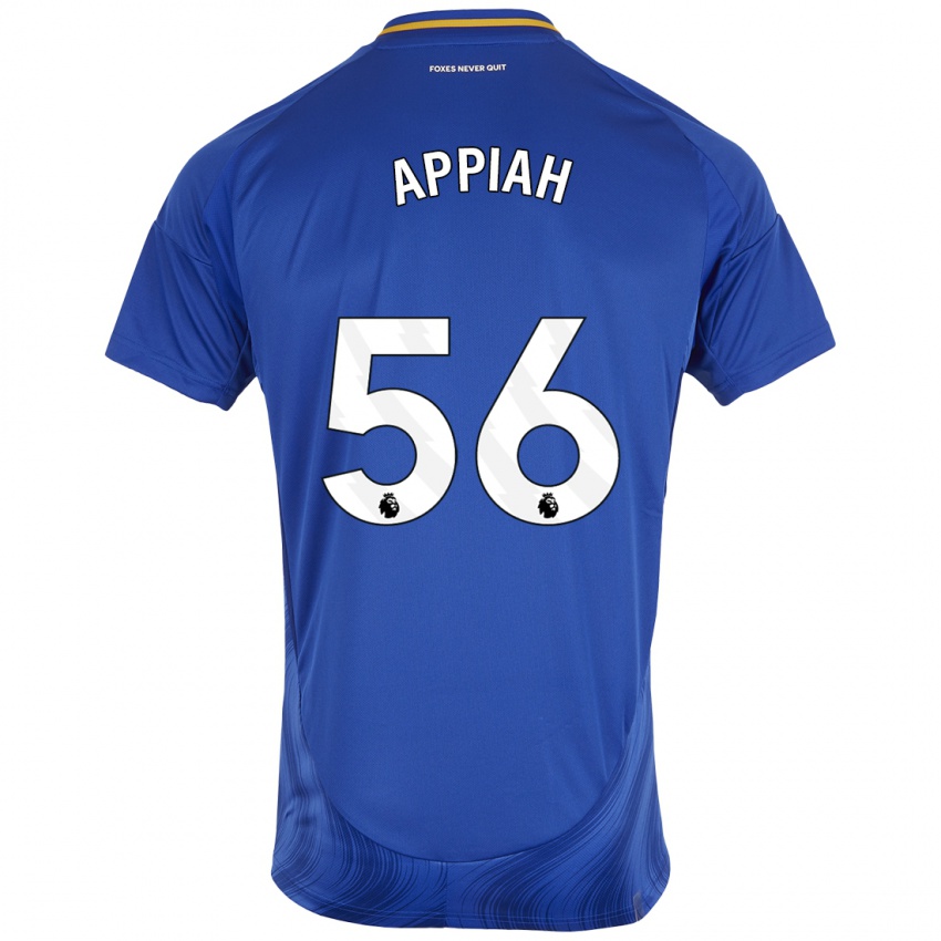 Kinder Paul Appiah #56 Blau Weiß Heimtrikot Trikot 2024/25 T-Shirt Belgien