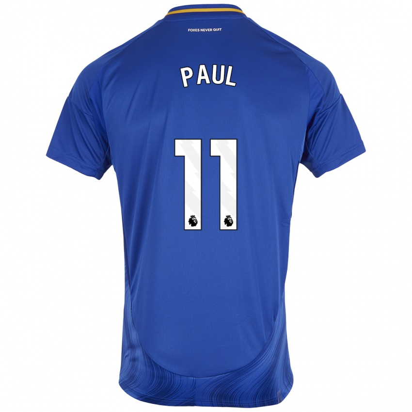 Enfant Maillot Lachante Paul #11 Bleu Blanc Tenues Domicile 2024/25 T-Shirt Belgique