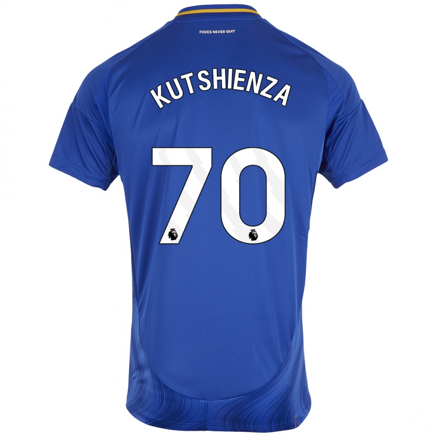 Enfant Maillot Jesper Kutshienza #70 Bleu Blanc Tenues Domicile 2024/25 T-Shirt Belgique