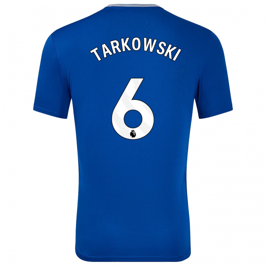 Kinder James Tarkowski #6 Blau Mit Heimtrikot Trikot 2024/25 T-Shirt Belgien