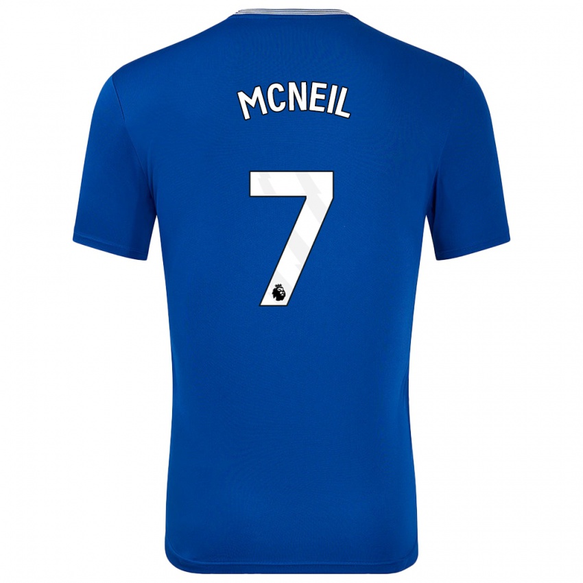 Kinder Dwight Mcneil #7 Blau Mit Heimtrikot Trikot 2024/25 T-Shirt Belgien