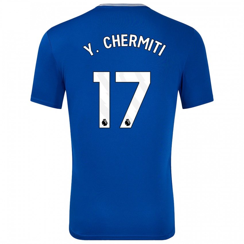 Kinder Chermiti #17 Blau Mit Heimtrikot Trikot 2024/25 T-Shirt Belgien