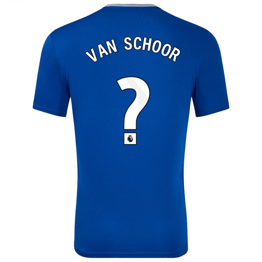 Kinder Joshua Van Schoor #0 Blau Mit Heimtrikot Trikot 2024/25 T-Shirt Belgien