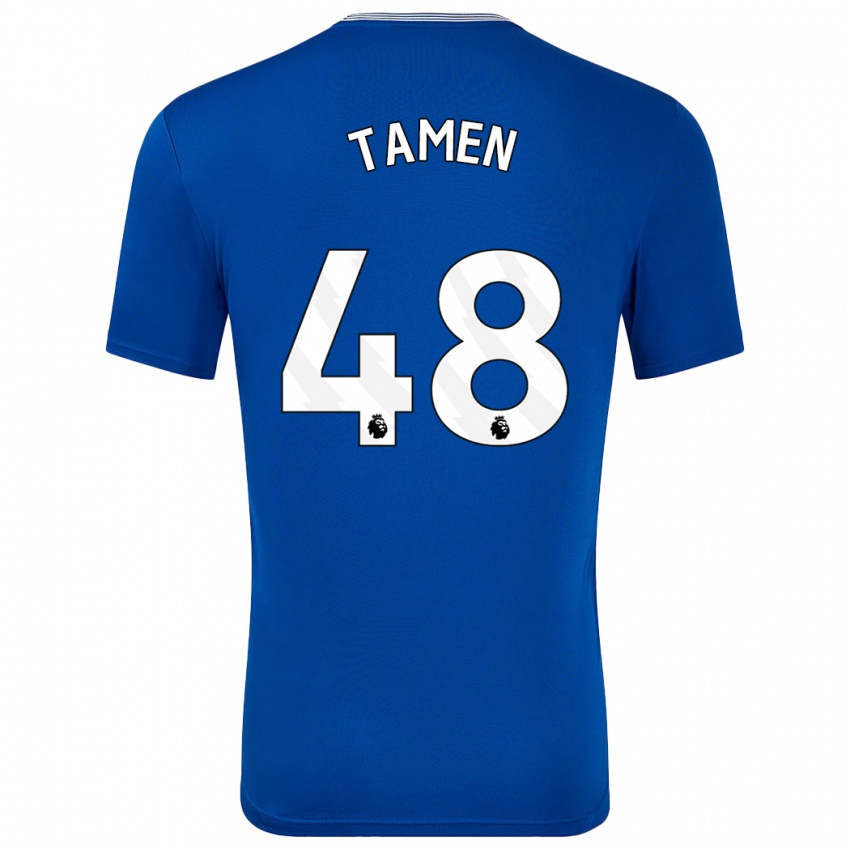 Kinderen William Tamen #48 Blauw Met Thuisshirt Thuistenue 2024/25 T-Shirt België