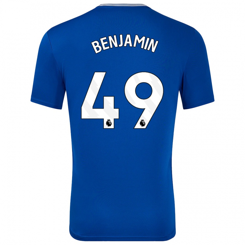 Kinderen Omari Benjamin #49 Blauw Met Thuisshirt Thuistenue 2024/25 T-Shirt België