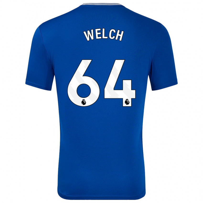 Kinderen Reece Welch #64 Blauw Met Thuisshirt Thuistenue 2024/25 T-Shirt België