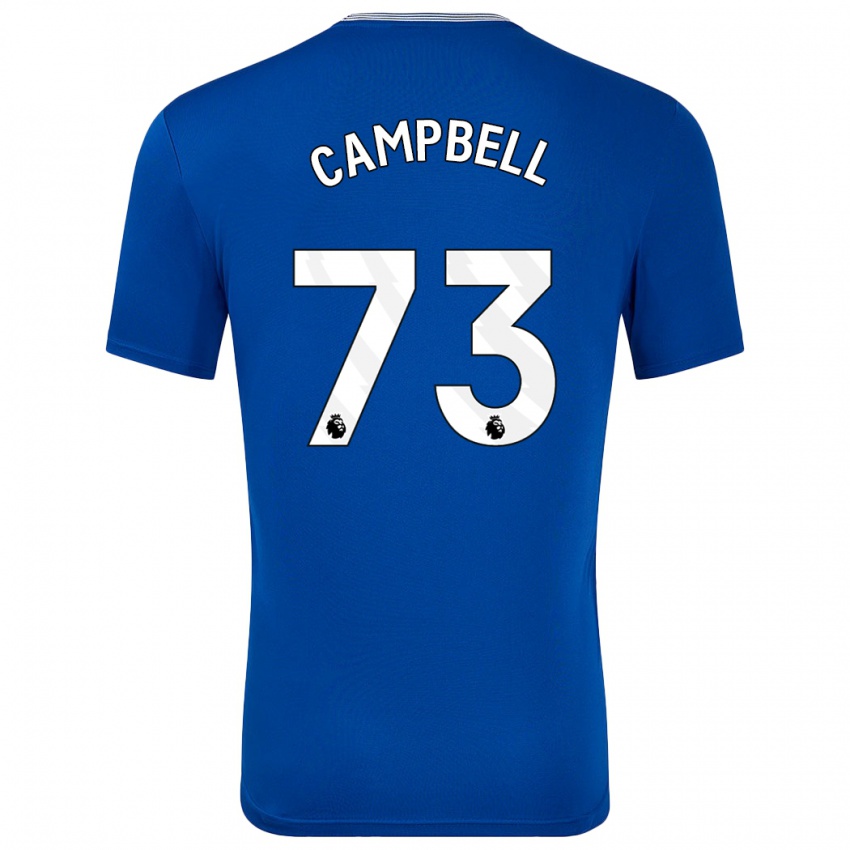 Kinder Elijah Campbell #73 Blau Mit Heimtrikot Trikot 2024/25 T-Shirt Belgien