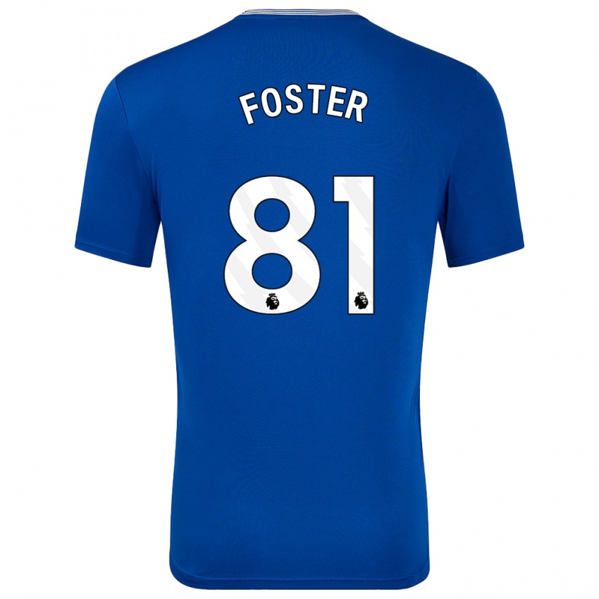 Kinder Harvey Foster #81 Blau Mit Heimtrikot Trikot 2024/25 T-Shirt Belgien