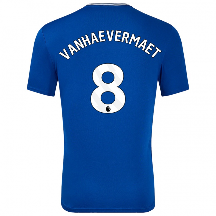 Kinderen Justine Vanhaevermaet #8 Blauw Met Thuisshirt Thuistenue 2024/25 T-Shirt België