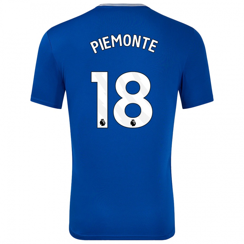 Kinderen Martina Piemonte #18 Blauw Met Thuisshirt Thuistenue 2024/25 T-Shirt België