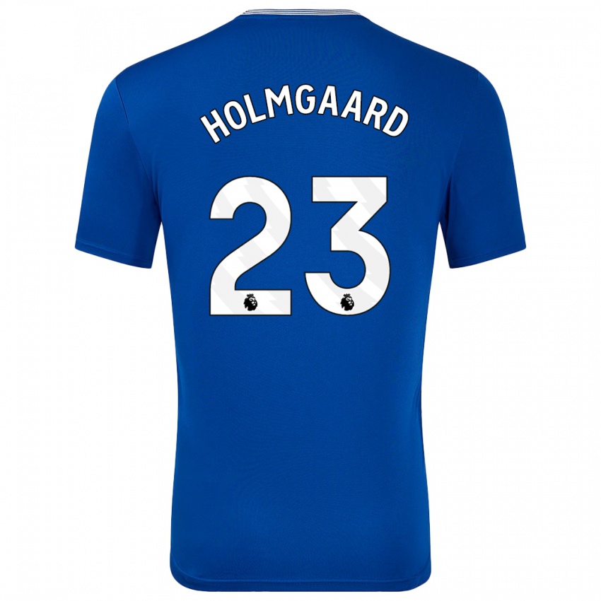 Kinderen Sara Holmgaard #23 Blauw Met Thuisshirt Thuistenue 2024/25 T-Shirt België