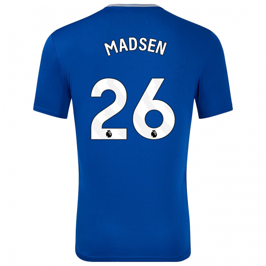 Kinder Rikke Madsen #26 Blau Mit Heimtrikot Trikot 2024/25 T-Shirt Belgien