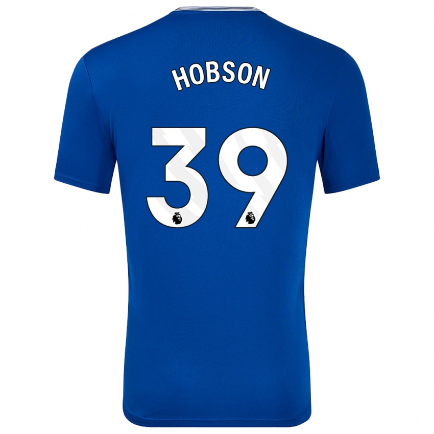 Kinder Issy Hobson #39 Blau Mit Heimtrikot Trikot 2024/25 T-Shirt Belgien