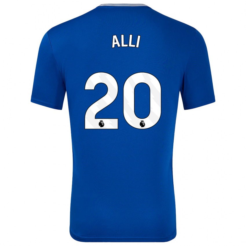 Kinderen Dele Alli #20 Blauw Met Thuisshirt Thuistenue 2024/25 T-Shirt België