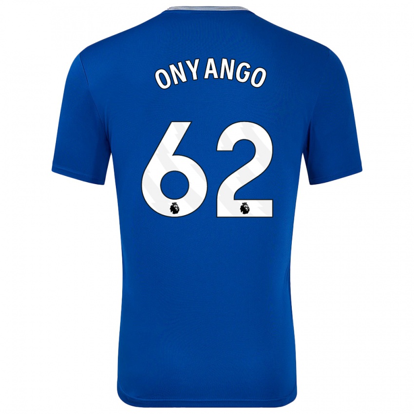 Kinderen Tyler Onyango #62 Blauw Met Thuisshirt Thuistenue 2024/25 T-Shirt België