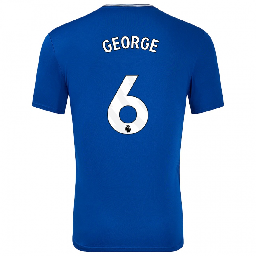 Kinderen Gabrielle George #6 Blauw Met Thuisshirt Thuistenue 2024/25 T-Shirt België