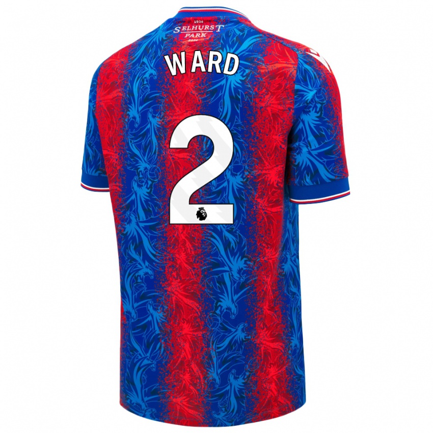 Enfant Maillot Joel Ward #2 Rayures Rouges Et Bleues Tenues Domicile 2024/25 T-Shirt Belgique