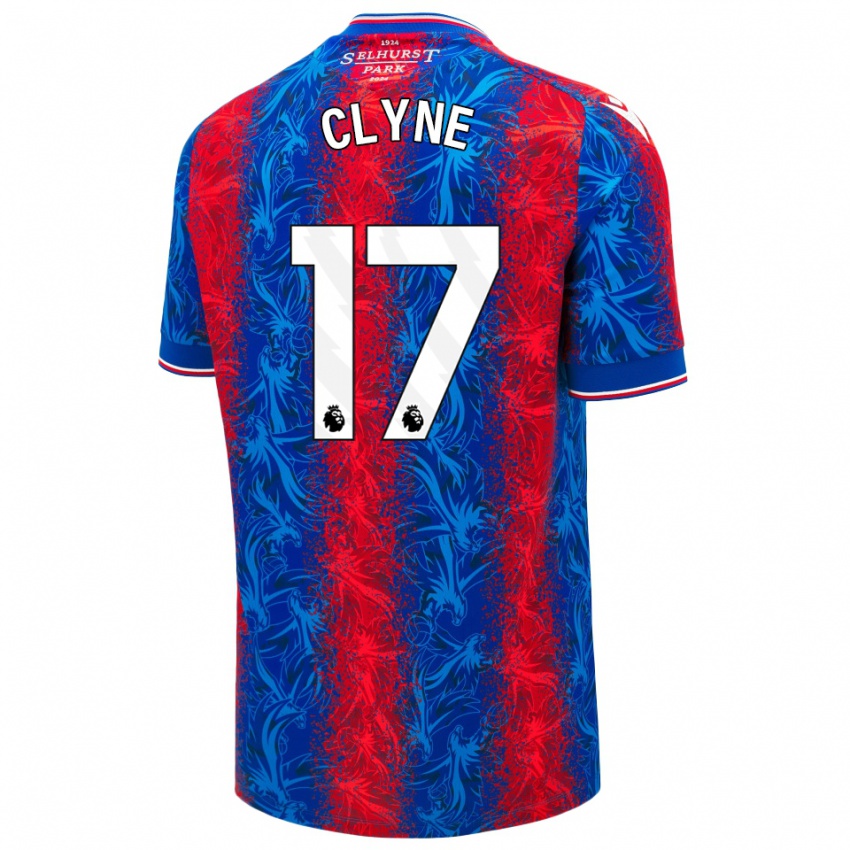 Enfant Maillot Nathaniel Clyne #17 Rayures Rouges Et Bleues Tenues Domicile 2024/25 T-Shirt Belgique