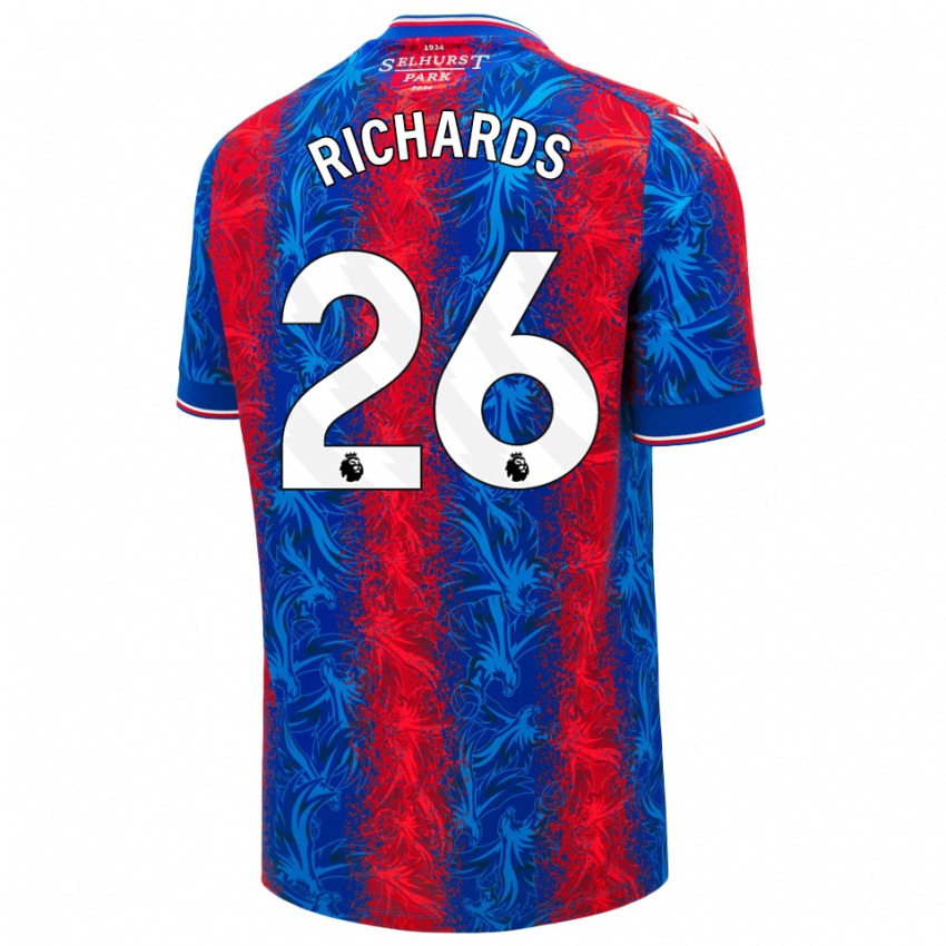 Enfant Maillot Chris Richards #26 Rayures Rouges Et Bleues Tenues Domicile 2024/25 T-Shirt Belgique