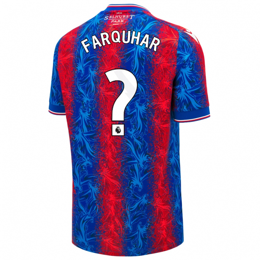 Enfant Maillot Craig Farquhar #0 Rayures Rouges Et Bleues Tenues Domicile 2024/25 T-Shirt Belgique