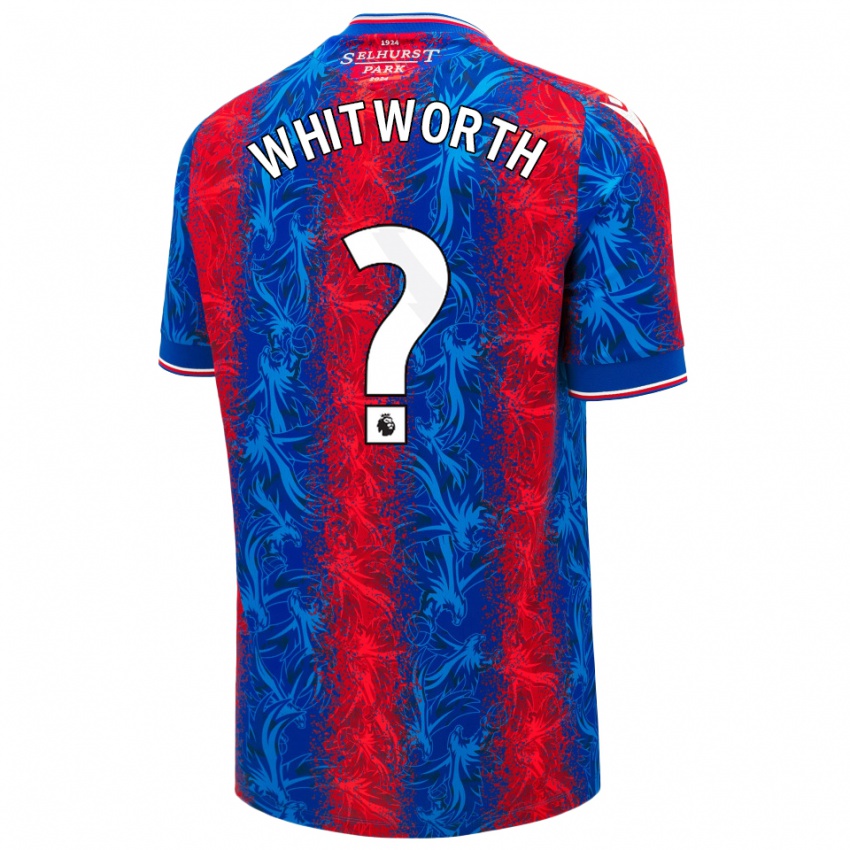 Kinderen Harry Whitworth #0 Rood Blauwe Strepen Thuisshirt Thuistenue 2024/25 T-Shirt België