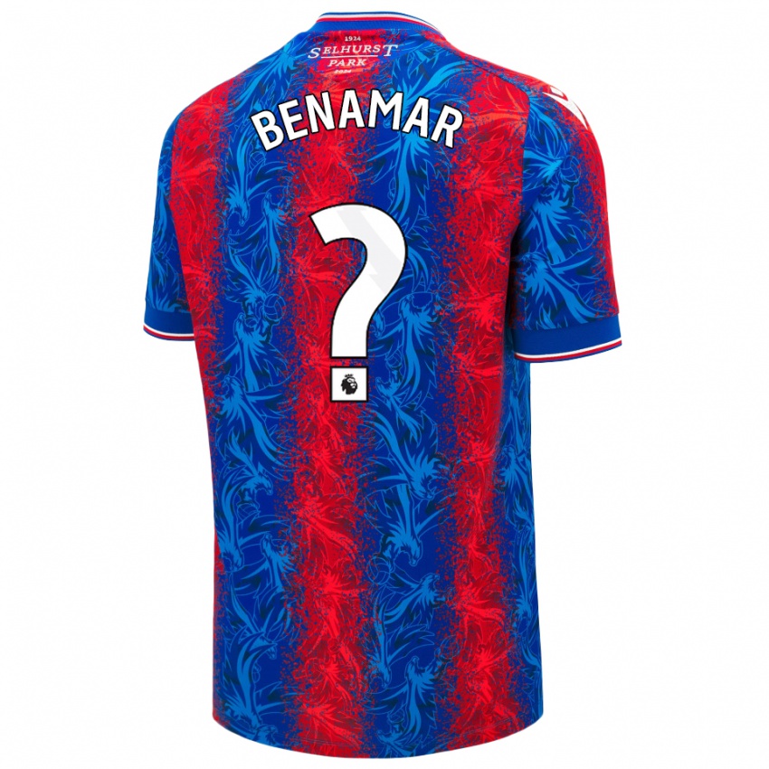 Enfant Maillot Dean Benamar #0 Rayures Rouges Et Bleues Tenues Domicile 2024/25 T-Shirt Belgique