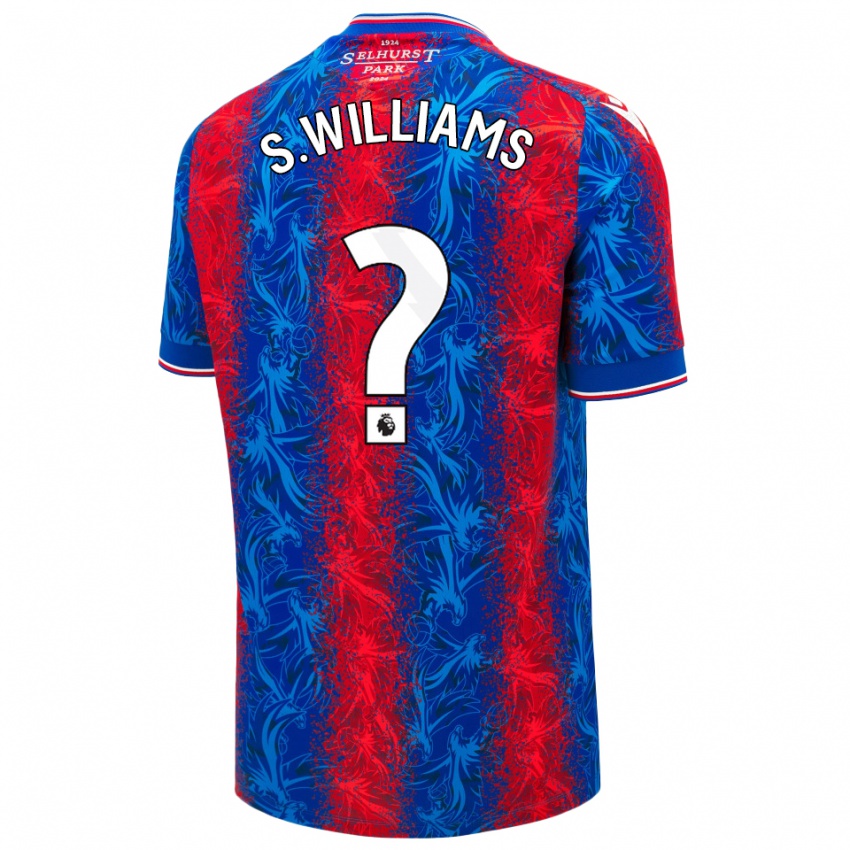 Enfant Maillot Seb Williams #0 Rayures Rouges Et Bleues Tenues Domicile 2024/25 T-Shirt Belgique