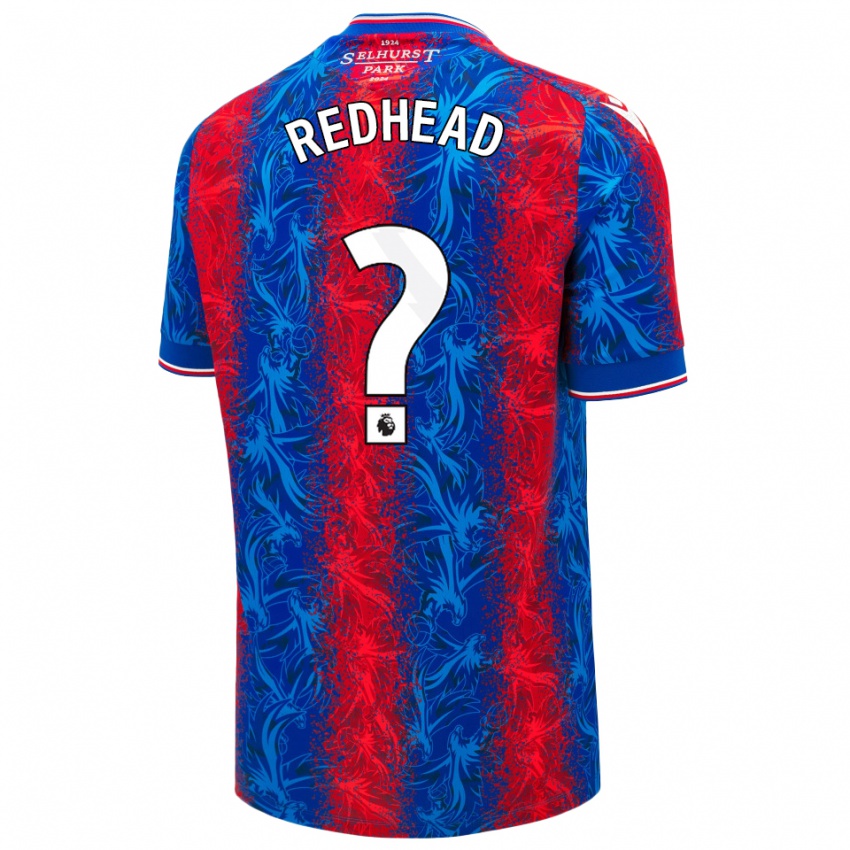 Enfant Maillot Caleb Redhead #0 Rayures Rouges Et Bleues Tenues Domicile 2024/25 T-Shirt Belgique