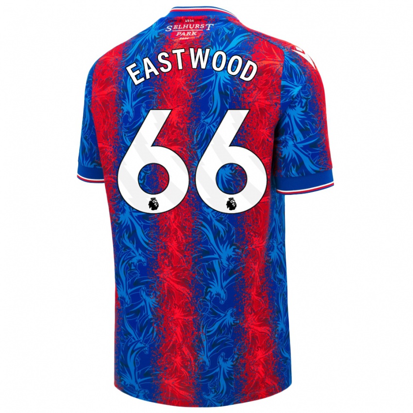 Enfant Maillot Billy Eastwood #66 Rayures Rouges Et Bleues Tenues Domicile 2024/25 T-Shirt Belgique