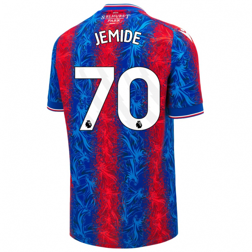 Enfant Maillot Mofe Jemide #70 Rayures Rouges Et Bleues Tenues Domicile 2024/25 T-Shirt Belgique