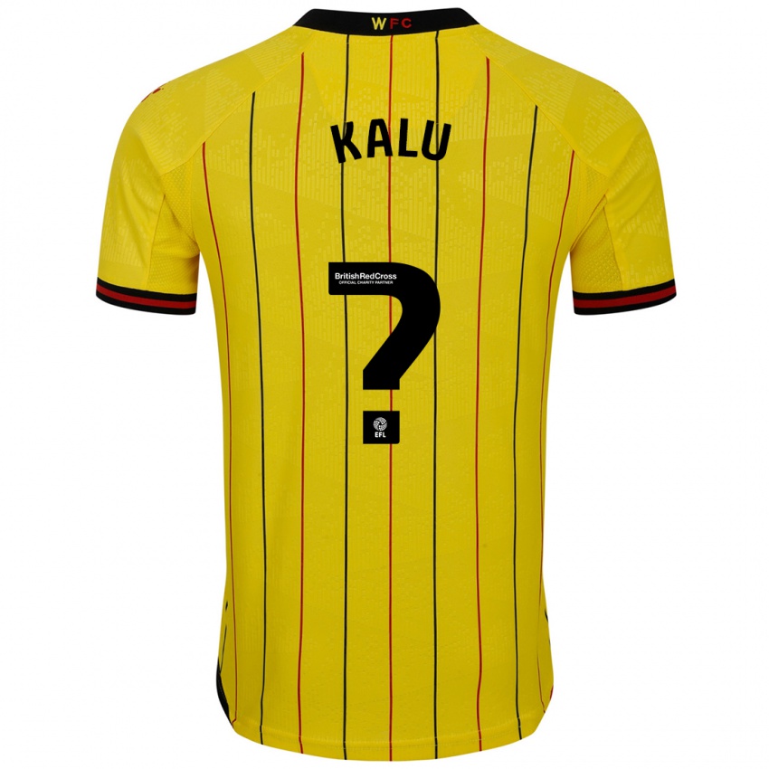 Kinderen Samuel Kalu #0 Geel Zwart Thuisshirt Thuistenue 2024/25 T-Shirt België