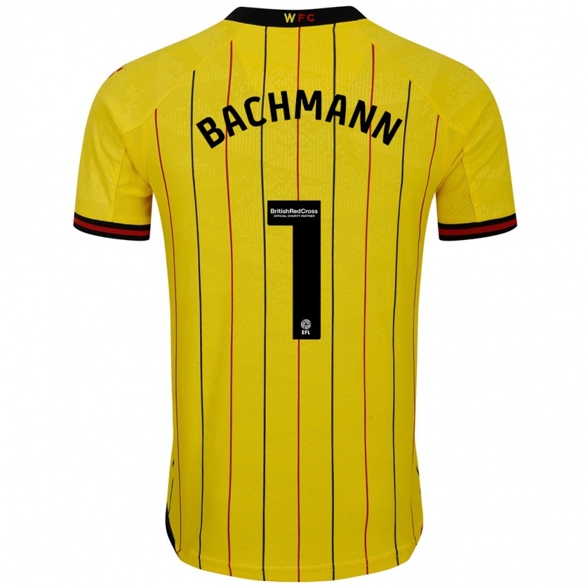 Kinderen Daniel Bachmann #1 Geel Zwart Thuisshirt Thuistenue 2024/25 T-Shirt België