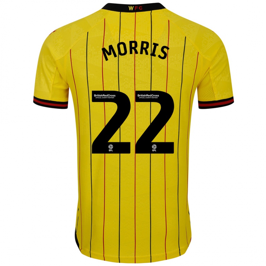 Kinderen James Morris #22 Geel Zwart Thuisshirt Thuistenue 2024/25 T-Shirt België