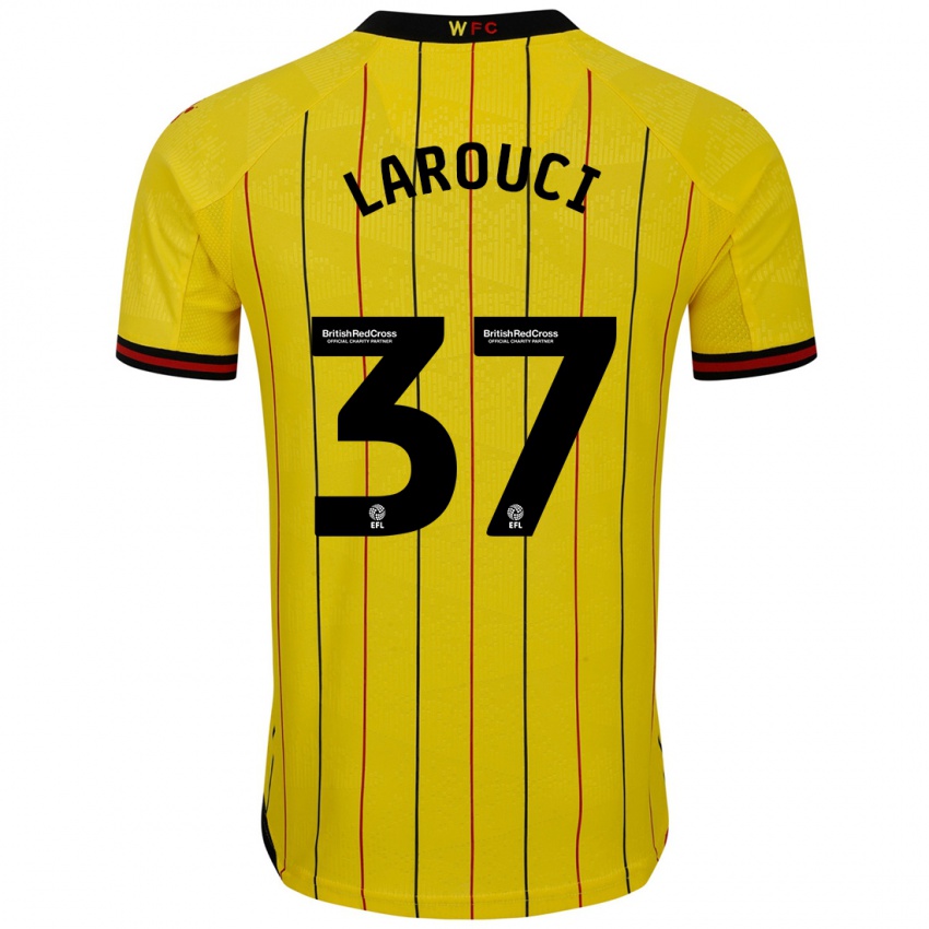 Kinderen Yasser Larouci #37 Geel Zwart Thuisshirt Thuistenue 2024/25 T-Shirt België