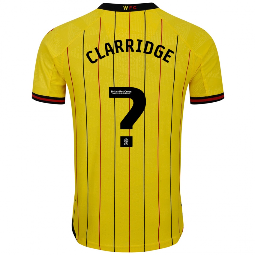 Kinderen James Clarridge #0 Geel Zwart Thuisshirt Thuistenue 2024/25 T-Shirt België