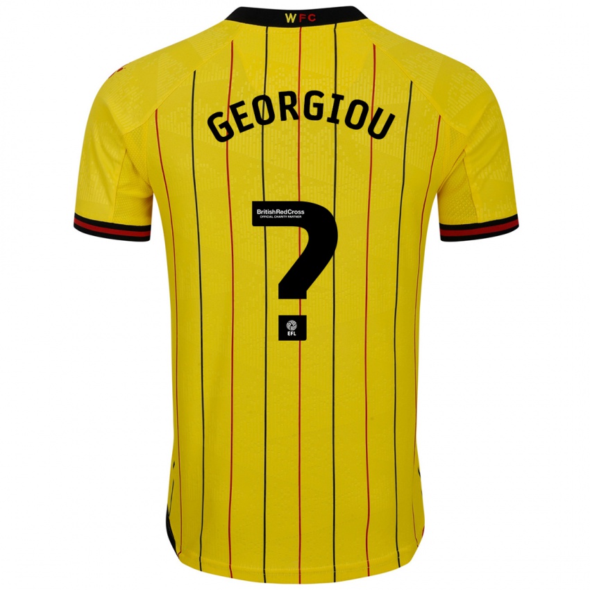 Kinderen Thomas Georgiou #0 Geel Zwart Thuisshirt Thuistenue 2024/25 T-Shirt België