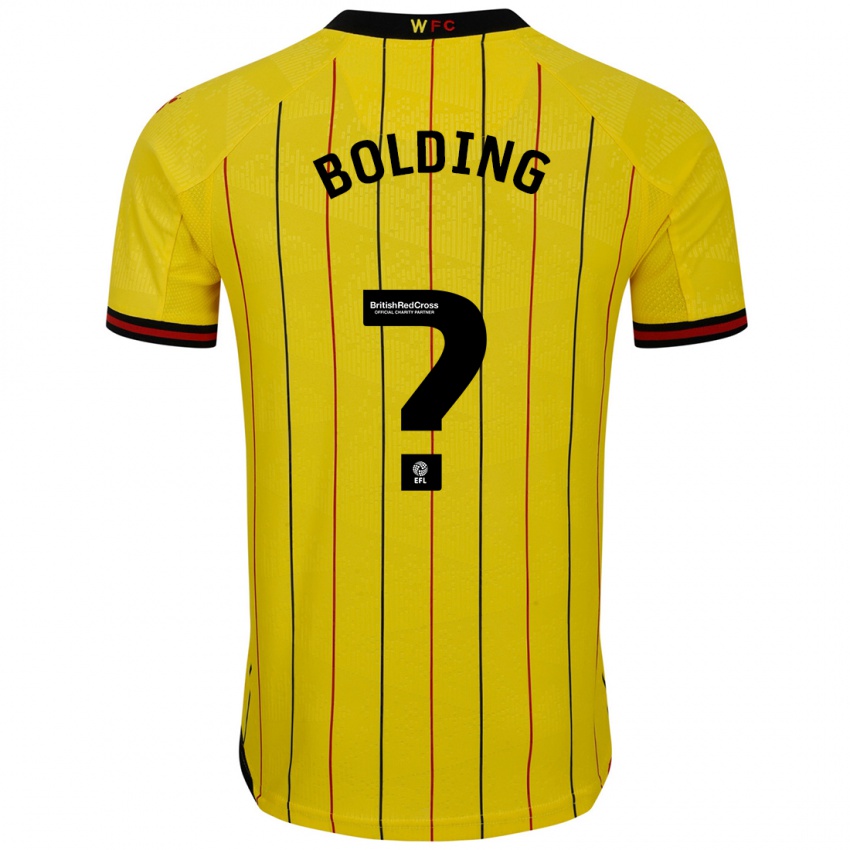 Kinderen Charlie Bolding #0 Geel Zwart Thuisshirt Thuistenue 2024/25 T-Shirt België