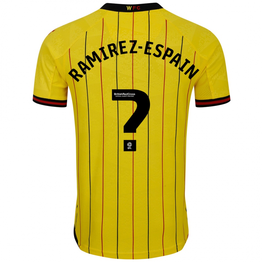 Kinderen Leo Ramirez-Espain #0 Geel Zwart Thuisshirt Thuistenue 2024/25 T-Shirt België