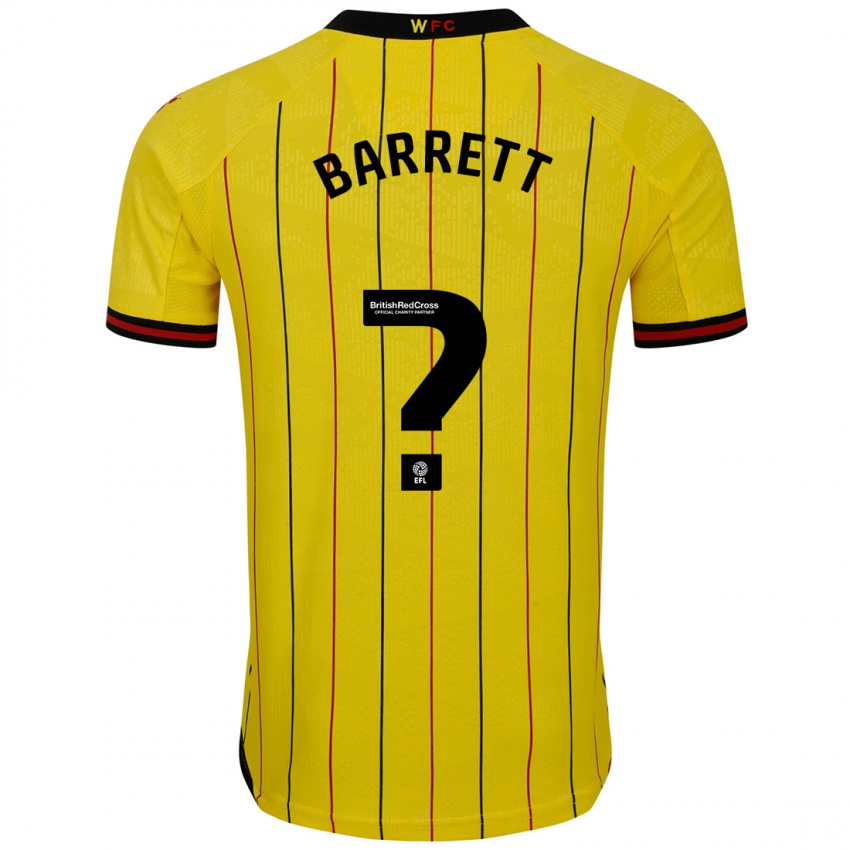 Kinderen Hayden Barrett #0 Geel Zwart Thuisshirt Thuistenue 2024/25 T-Shirt België