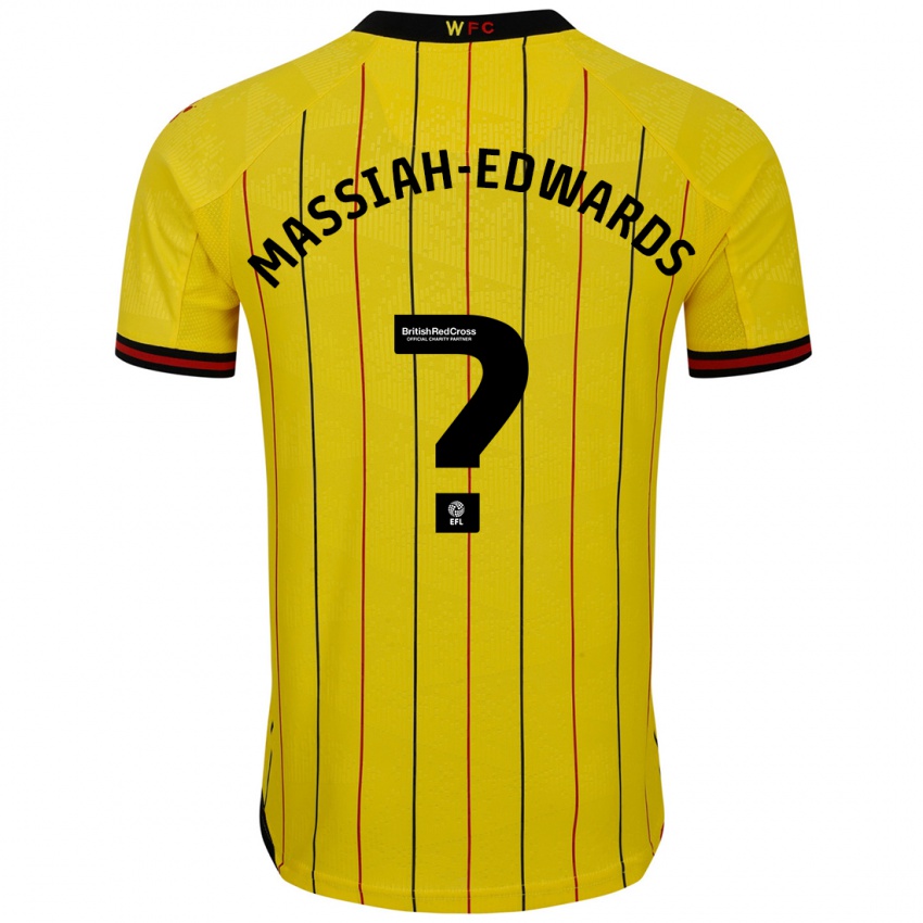 Kinderen Zavier Massiah-Edwards #0 Geel Zwart Thuisshirt Thuistenue 2024/25 T-Shirt België