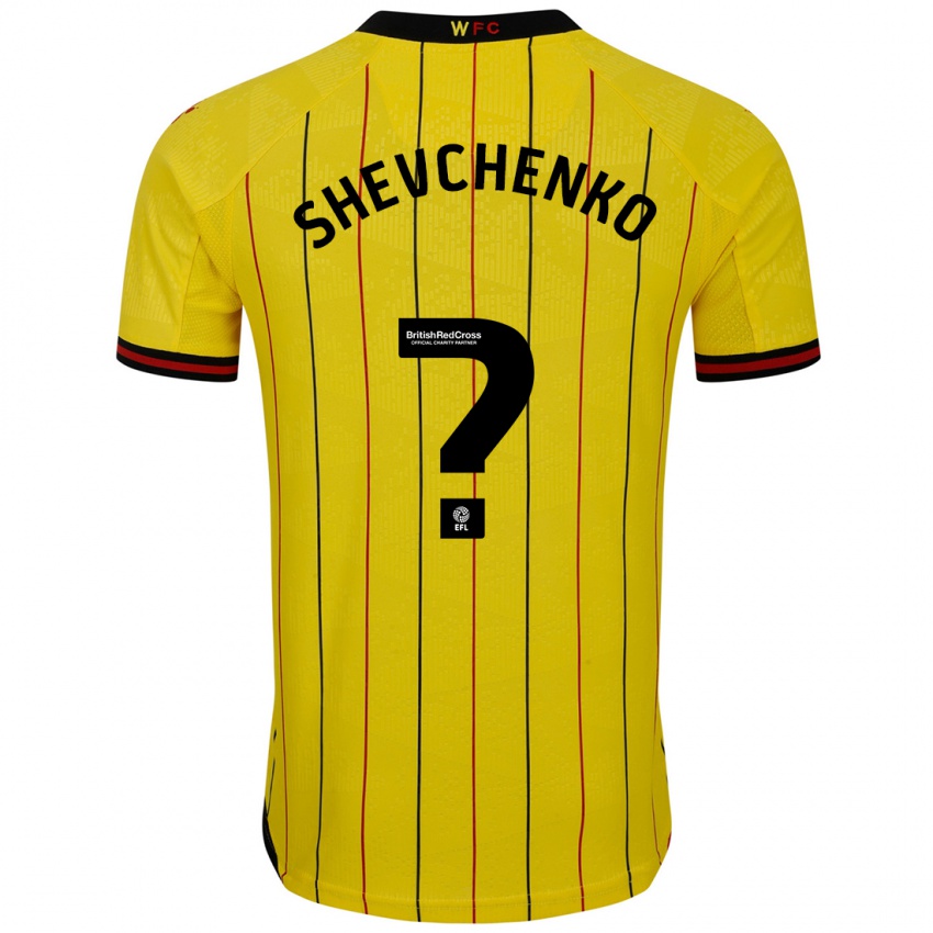 Kinderen Kristian Shevchenko #0 Geel Zwart Thuisshirt Thuistenue 2024/25 T-Shirt België