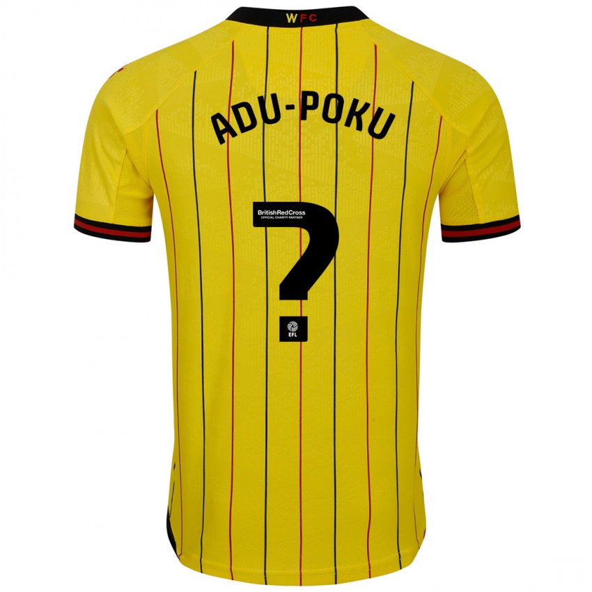 Kinderen Michael Adu-Poku #0 Geel Zwart Thuisshirt Thuistenue 2024/25 T-Shirt België