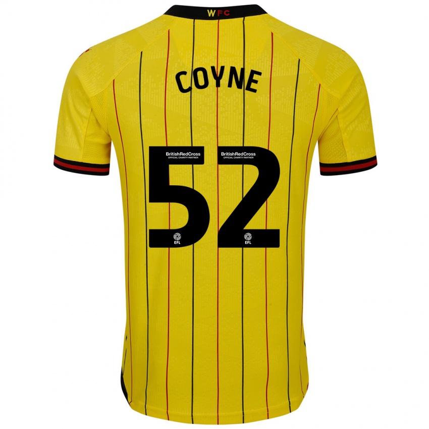 Kinderen Aidan Coyne #52 Geel Zwart Thuisshirt Thuistenue 2024/25 T-Shirt België