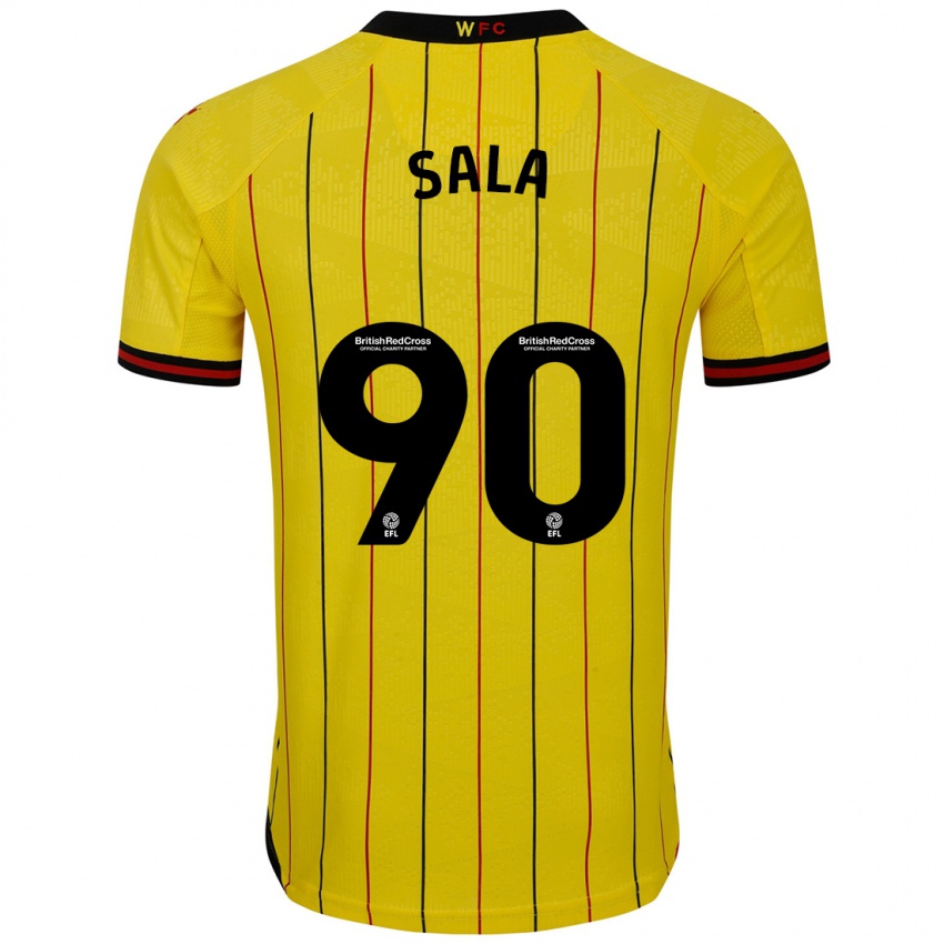 Kinderen Joel Sala #90 Geel Zwart Thuisshirt Thuistenue 2024/25 T-Shirt België