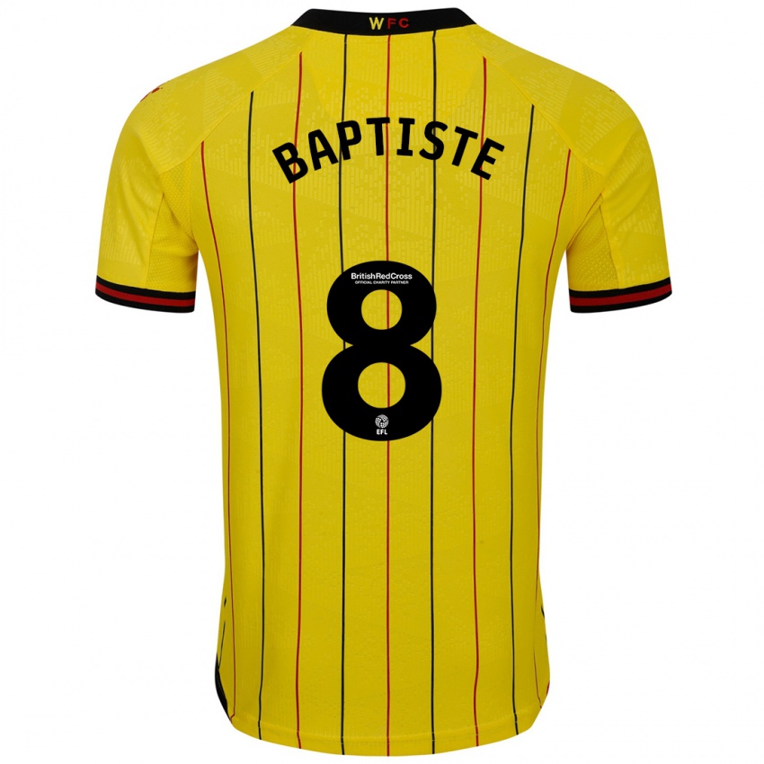 Kinderen Bianca Baptiste #8 Geel Zwart Thuisshirt Thuistenue 2024/25 T-Shirt België