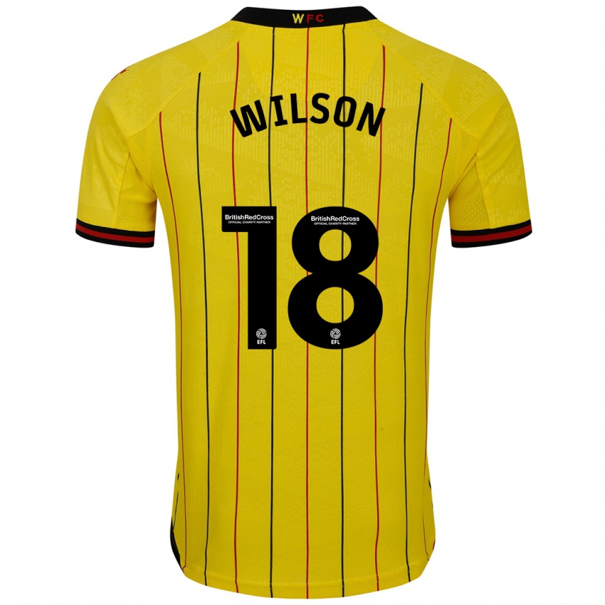 Kinderen Poppy Wilson #18 Geel Zwart Thuisshirt Thuistenue 2024/25 T-Shirt België